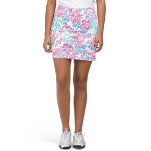 NWT STELLA PARKER Floral Print Tennis Golf UPF 50 Built-in Shorts Stretch Skort